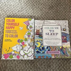 Two adult coloring books